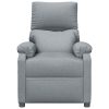 Poltrona de massagens elétrica tecido cinzento-claro - Image 3