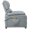 Poltrona de massagens elétrica tecido cinzento-claro - Image 4