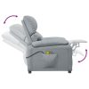 Poltrona de massagens elétrica tecido cinzento-claro - Image 7