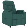 Poltrona de massagens tecido verde-escuro