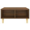 Mesa de centro 60x60x30 cm derivados madeira carvalho castanho - Image 3