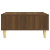 Mesa de centro 60x60x30 cm derivados madeira carvalho castanho - Image 4