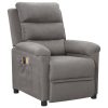 Poltrona de massagens elétrica tecido cinzento-claro - Image 2