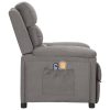 Poltrona de massagens elétrica tecido cinzento-claro - Image 4