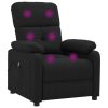 Poltrona de massagens reclinável tecido preto - Image 5