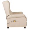 Poltrona de massagens tecido cor creme - Image 3