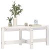 Mesa de centro 87x48x35 cm madeira de pinho maciça branco - Image 3