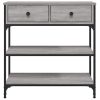 Mesa consola 72,5x25x75 cm derivados de madeira cinzento sonoma - Image 5