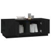Mesa de centro 110x50x40 cm madeira de pinho maciça preto - Image 3