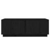 Mesa de centro 110x50x40 cm madeira de pinho maciça preto - Image 4