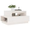 Mesa de centro 80x55x40,5 cm madeira de pinho maciça branco - Image 3