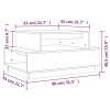 Mesa de centro 80x55x40,5 cm madeira de pinho maciça branco - Image 7