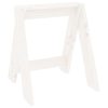 Bancos 2 pcs 40x40x45 cm pinho maciço branco - Image 3