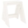 Bancos 2 pcs 40x40x45 cm pinho maciço branco - Image 4
