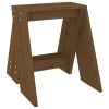 Bancos 2 pcs 40x40x45 cm pinho maciço castanho-mel - Image 4