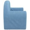 Sofá-cama infantil de 2 lugares pelúcia macia azul - Image 4