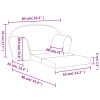 Sofá-cama infantil de 2 lugares pelúcia macia azul - Image 8