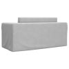 Sofá-cama infantil de 2 lugares pelúcia macia cinzento-claro - Image 5