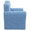 Sofá-cama infantil pelúcia macia azul - Image 4