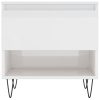 Mesa de centro 50x46x50cm derivados de madeira branco brilhante - Image 4