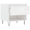 Mesa de centro 50x46x50cm derivados de madeira branco brilhante - Image 5