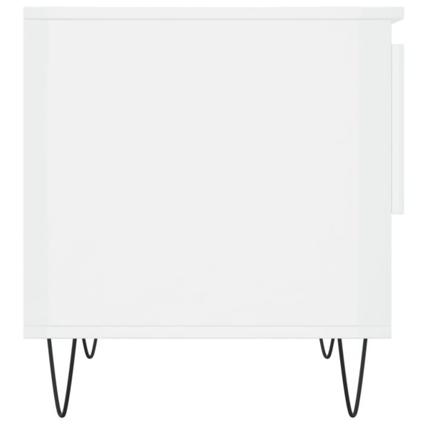 Mesa de centro 50x46x50cm derivados de madeira branco brilhante - Image 6