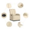 Poltrona reclinável elevatória tecido cor creme - Image 6