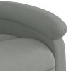 Poltrona reclinável elevatória veludo cinza-claro - Image 10