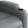Poltrona reclinável elevatória couro artificial cinzento - Image 10