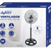 VENTILADOR INDUSTRIAL AVANT 18" - 70W - 45CM - 2UDS EN CAJA - REJILLA NEGRO - Image 2