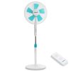 VENTILADOR BLAUPUNKT PIE BASE REDONDA 5 ASPAS 45W C/MANDO DISTANCIA+TEMPORIZADOR