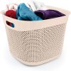 CESTA RESINA CUADRADA C/ASA CREMA 36L 7HOUSE - Image 3