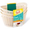 SET 3 CESTOS OVAL C/ASA CREMA 1,5L 7 HOUSE - Image 2