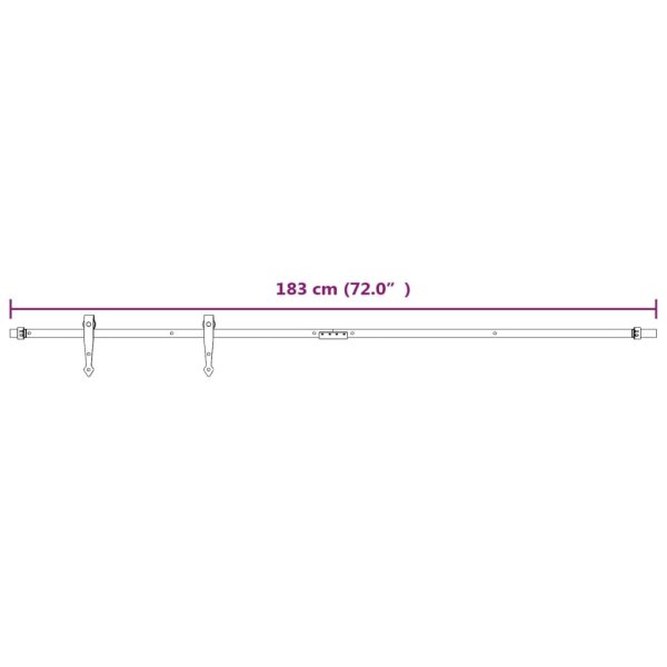 Mini kit para armário deslizante aço carbono 183 cm branco - Image 6