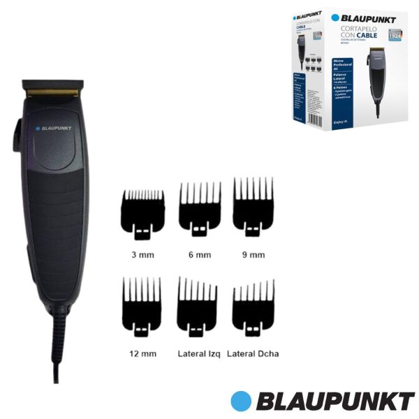 CORTAPELO BLAUPUNKT C/CABLE - MOTOR AC - CUCHILLAS TITANIO - 6 PEINES