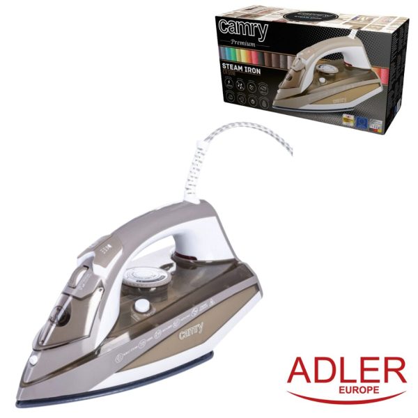 PLANCHA DE VAPOR ADLER 3000W - SUELA CERAMICA