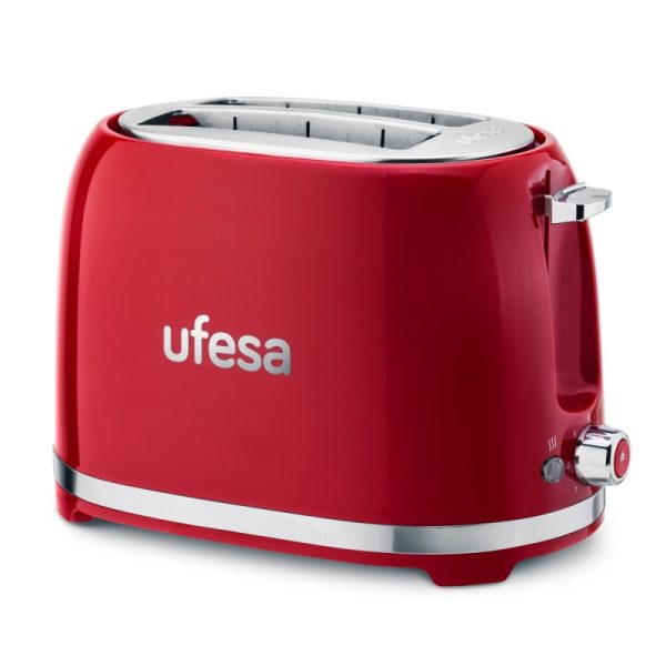 TOSTADOR UFESA 71305516 CLASSIC PINUP RED PAN MOLDE ROJO