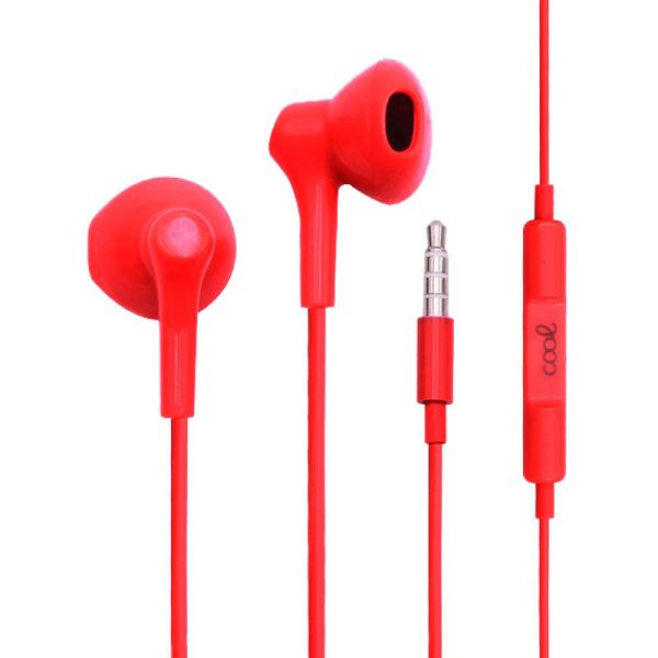 Auriculares 3,5 mm COOL Bora Stereo Con Micro Rojo