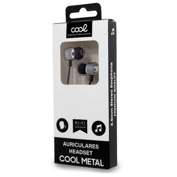 Auriculares 3,5 mm COOL Metalizado Stereo Con Micro Plata - Image 2