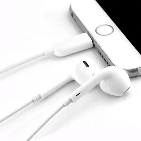 Auriculares Blancos COOL Stereo Con Micro para iPHONE (Lightning Bluetooth) - Image 4