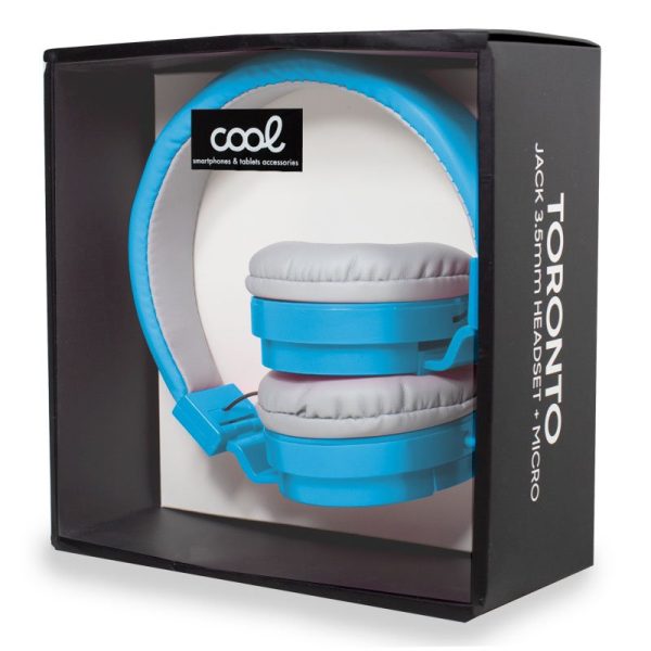 Auriculares Cascos Jack 3,5 mm COOL Toronto Con Micro Azul - Image 4