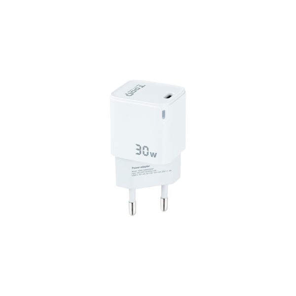 CARGADOR DE PARED GAN USB-C/PD 30W TOOQ TQWC-GANPD30WT BLANCO