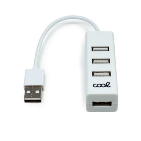 Hub USB 2.0 Universal COOL 4 Puertos USB Blanco - Image 2