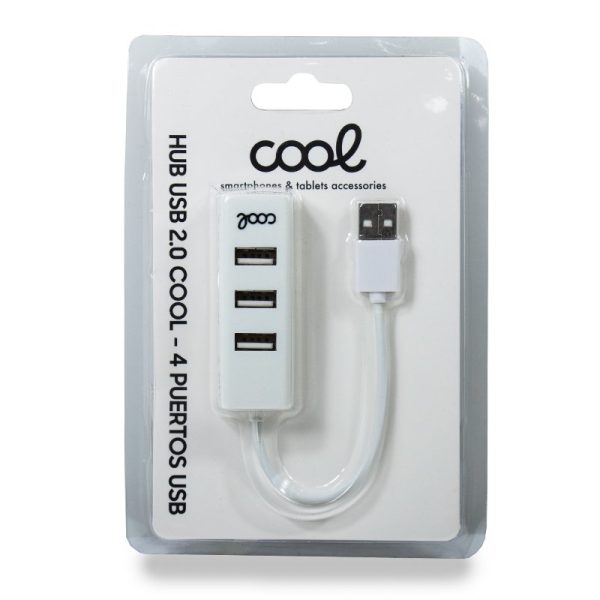 Hub USB 2.0 Universal COOL 4 Puertos USB Blanco - Image 3