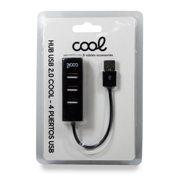 Hub USB 2.0 Universal COOL 4 Puertos USB Negro - Image 2