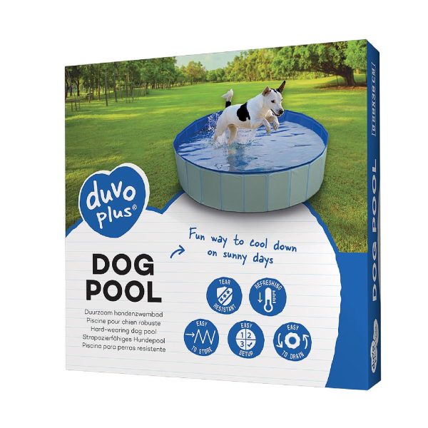 DUVO PISCINA PARA PERROS AZUL (80 x 30 CM)