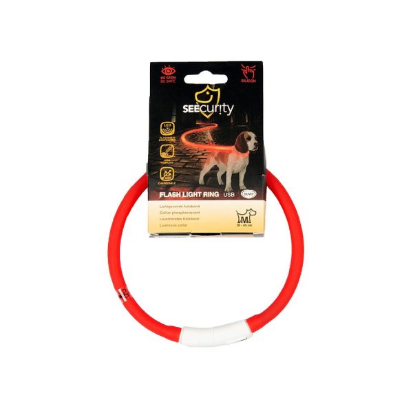 DUVO SEECURITY COLLAR LED SILICONA ROJO (45 CM)