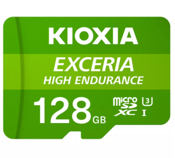 MICRO SD KIOXIA 128GB EXCERIA HIGH ENDURANCE UHS-I C10 R98 CON ADAPTADOR