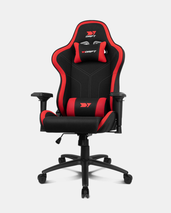 SILLA GAMING DRIFT DR110BR TEJIDO NEGRO ROJO