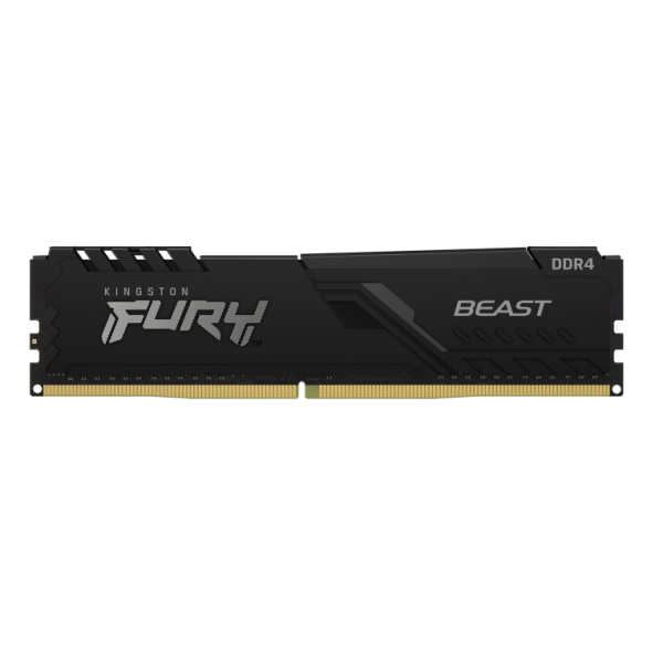 Memória RAM Kingston Dimm 16GB DDR4 CL16 3200Mhz 1Rx8 Fury Beast Black KF432C16BB/16